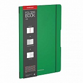 Тетрадь 48л. кл. А4 ErichKrause FolderBook Classic,в съемной пластиковой обложке с резинкой зелёная