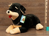 Мягкая игрушка Собака Ротвейлер большой длина 50см.