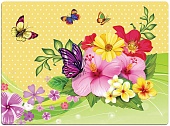 Доска для лепки А3 Цветы и порхающие бабочки
