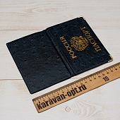 Обложка для паспорта "Змея" металлические уголки