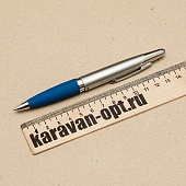 Ручка шариковая с поворотным механизмом "Wenkui" металлический корпус,синяя