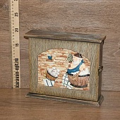 Ключница настенная деревянная 24x20,5x6 арт H63-1-3