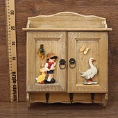 Ключница деревянная, двойной шкафчик 25*26см арт C20-4
