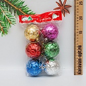 н.г. Шары рифлёные разноцветные 6см. 6шт. в пакете н.г. Шары рифлёные разноцветные 6см. 6шт. в пакете