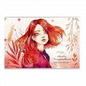 Альбом для рисования 24л. "Рыжеволосая девушка" скрепка Альбом для рисования 24л. "Рыжеволосая девушка" скрепка