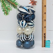 н.г. Набор шаров 6см. 25шт. в пластиковой упаковке, синие н.г. Набор шаров 6см. 25шт. в пластиковой упаковке, синие