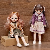 Кукла на шарнирах  (руки, ноги сгибаются) в пакете 32см. 2вида Кукла на шарнирах  (руки, ноги сгибаются) в пакете 32см. 2вида