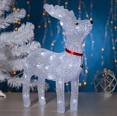 Олень акриловый светится 30см. белый Олень акриловый светится 30см. белый