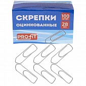 Скрепка 28мм 100шт/уп. оцинкованная Скрепка 28мм 100шт/уп. оцинкованная