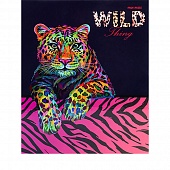 Тетрадь на кольцах 80л. кл. "Неоновый леопард" Тетрадь на кольцах 80л. кл. "Неоновый леопард"